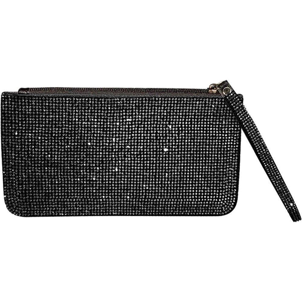 ❤️Crystal Zipper Change Purse Rhinestone Wallet Double-sided crystal diamond Zip